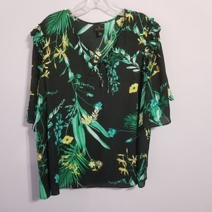 Worthington blouse floral print